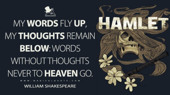 My words fly up hamlet