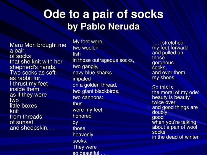 Ode to my socks analysis