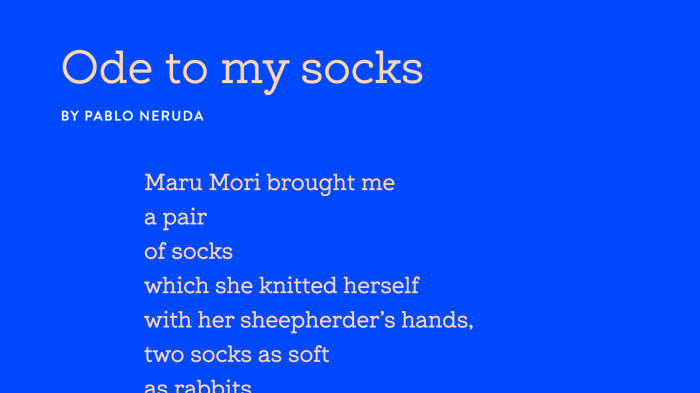 Ode to my socks analysis