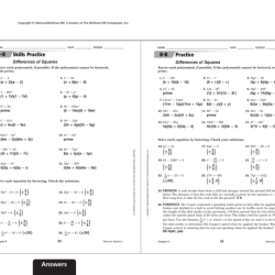 Glencoe algebra 1 chapter 8 answer key pdf