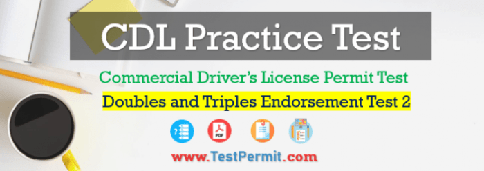 Cdl doubles and triples practice test