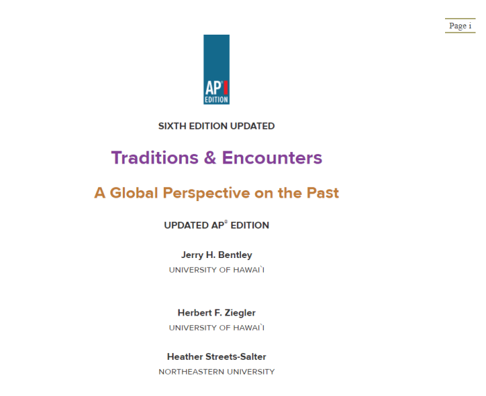 Traditions and encounters 6th edition