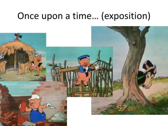 The three little pigs exposition