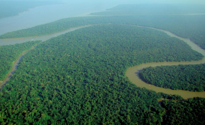 What landform lies along the atlantic coast near the equator